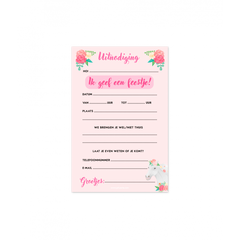 Uitnodigingskaarten Paard 6st