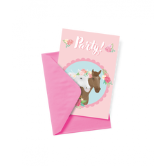 Uitnodigingskaarten Paard 6st