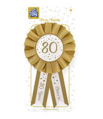 Rozet 80 Jaar Goud Wit