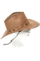 Cowboyhoed Leder Look 20cm