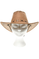 Cowboyhoed Leder Look 20cm
