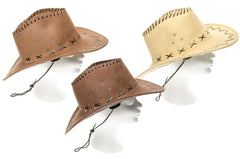 Cowboyhoed Leder Look 20cm