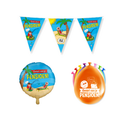 Pensioen Cartoon Versiering Pakket