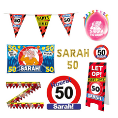 Sarah Verjaardag Versiering Pakket XL Verkeersbord