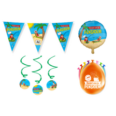 Pensioen Cartoon Versiering Pakket