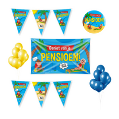 Pensioen Cartoon Versiering Pakket