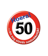 Button 50 Jaar Verkeersbord 5,5cm