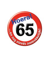Button 65 Jaar Verkeersbord 5,5cm