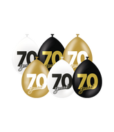 70 Jaar Ballonnen 30cm 6st