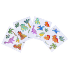 4ASS GLANZENDE STICKERS DINOSAURUS