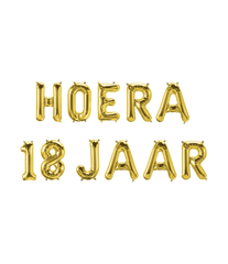 Gouden Ballonnen Set 18 Jaar Hoera 1,9m
