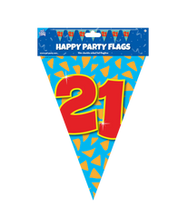 Vlaggenlijn 21 Jaar Gekleurd 10m