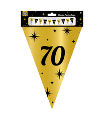 Vlaggenlijn 70 Jaar Goud Zwart 10m