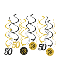Hangdecoratie 50 Jaar 14cm 12st