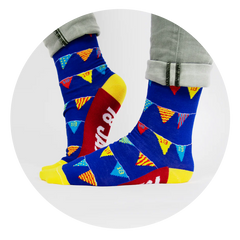 Grappige Sokken 18 Jaar Vlaggetjes 1 paar