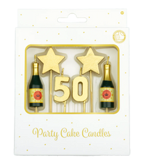 Kaarsjes 50 Jaar Champagne 17,5cm