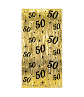 50 Jaar Deurgordijn Goud Zwart
