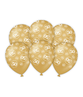 Ballonnen 50 Jaar 30cm 6st