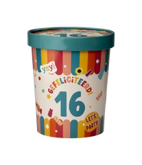 Gekleurde Snoepbakje 16 Jaar 12cm