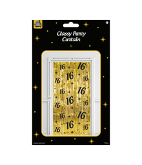 16 Jaar Deurgordijn Goud Zwart