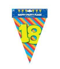 Vlaggenlijn 18 Jaar Gekleurd 10m
