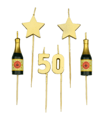 Kaarsjes 50 Jaar Champagne 17,5cm