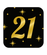 Deurbord 21 Jaar Zwart Goud 50cm