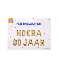 Gouden Ballonnen Set 30 Jaar Hoera 1,9m