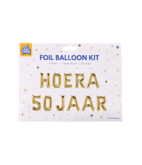 Gouden Ballonnen Set 50 Jaar Hoera 1,9m