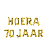 Gouden Ballonnen Set 70 Jaar Hoera 1,9m