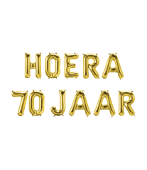 Gouden Ballonnen Set 70 Jaar Hoera 1,9m
