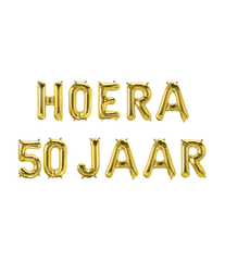 Gouden Ballonnen Set 50 Jaar Hoera 1,9m