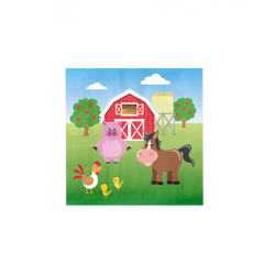 Servetten Boerderijdier 16st