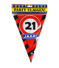Vlaggenlijn 21 jaar Verkeersbord 10m