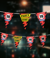 Vlaggenlijn 18 jaar Verkeersbord 10m