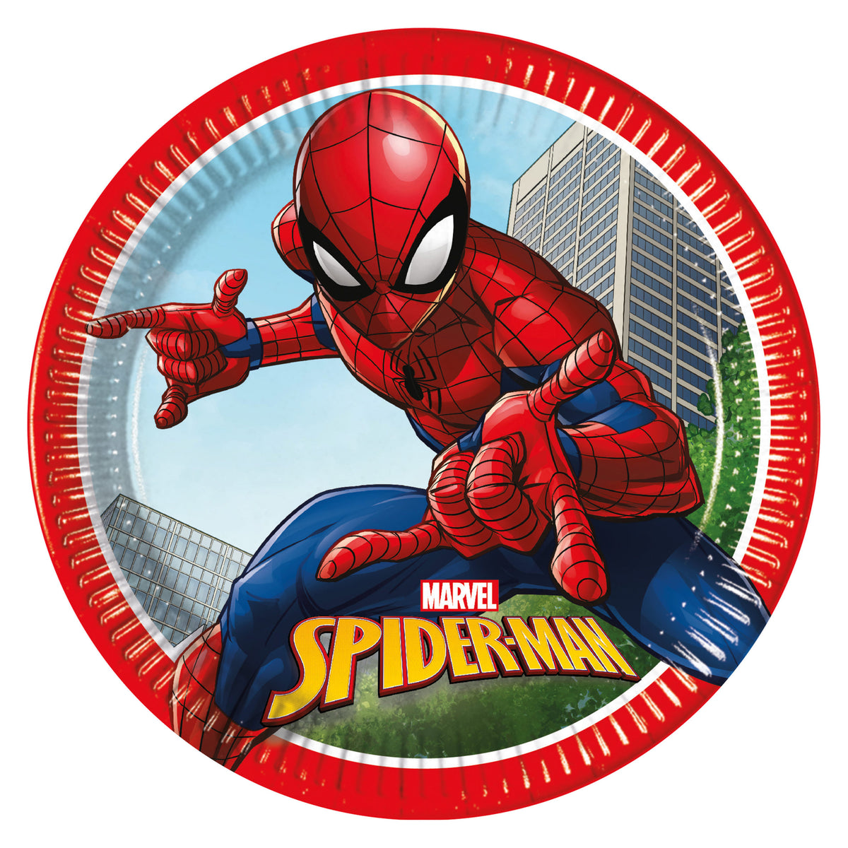 Papieren Bordjes Spider Man FSC 8st | 23cm