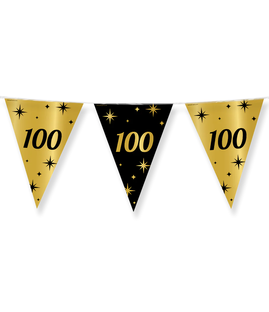Vlaggenlijn 100 Jaar Zwart Goud 10m