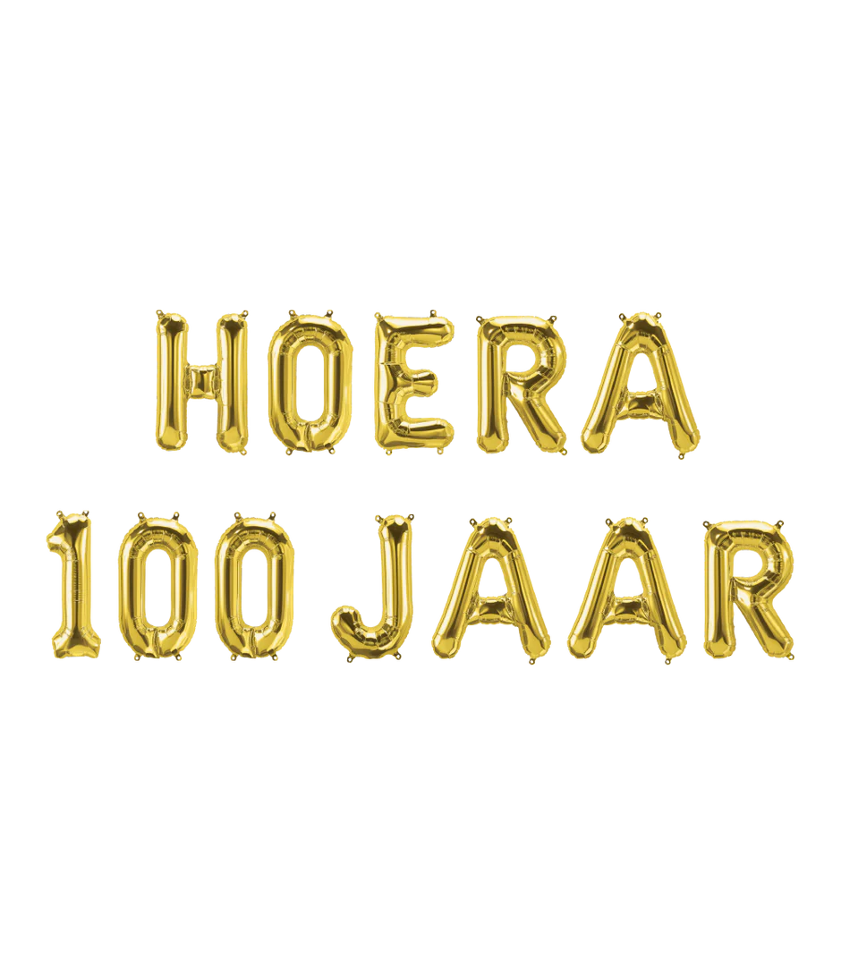 Gouden Ballonnen Set Hoera 100 Jaar