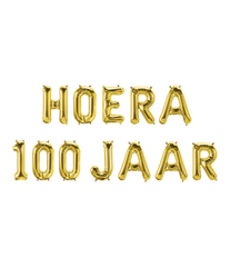 Gouden Ballonnen Set Hoera 100 Jaar