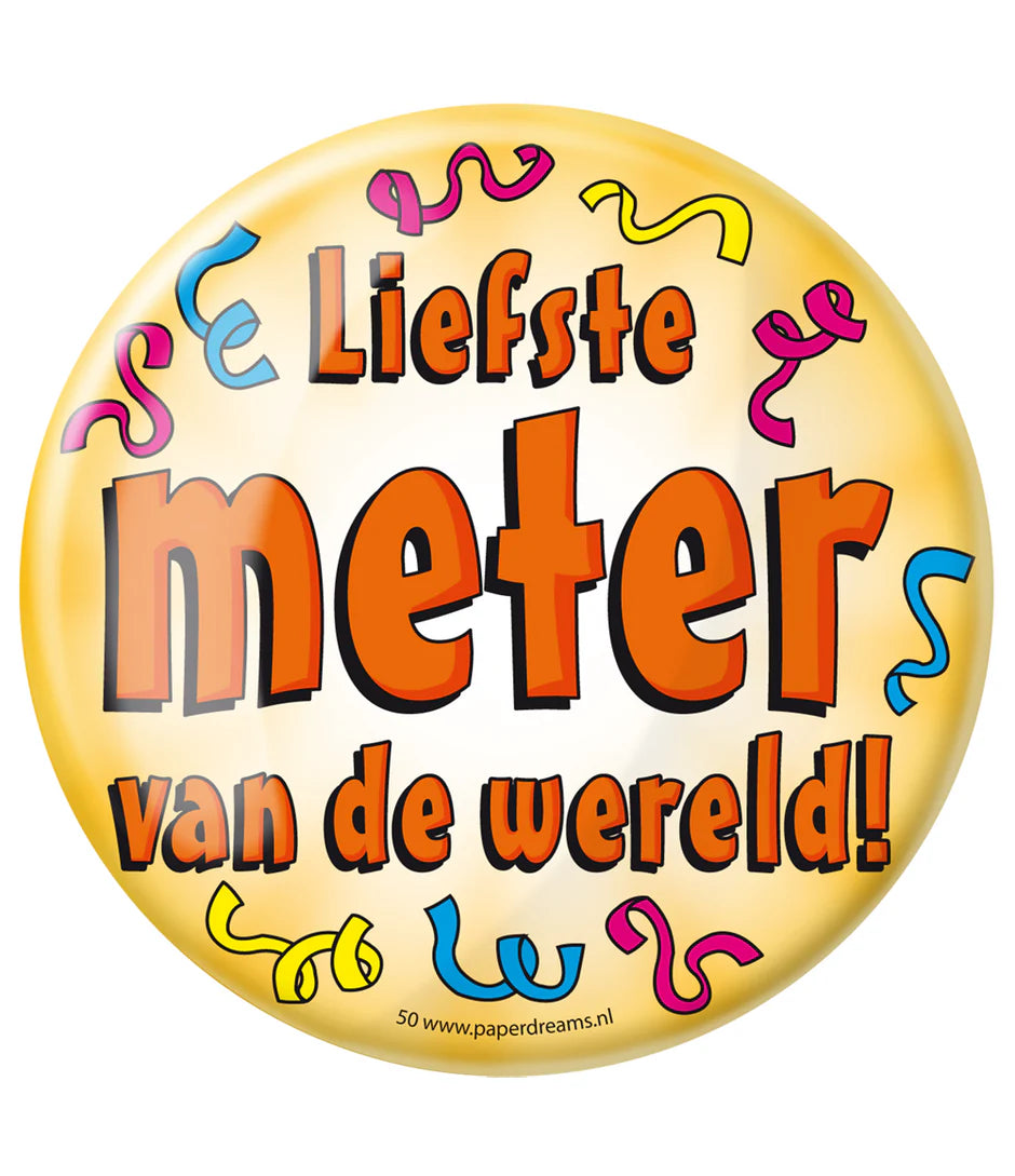 Button Liefste Meter van de Wereld