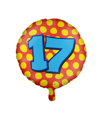 Helium Ballon 17 Jaar Gekleurd