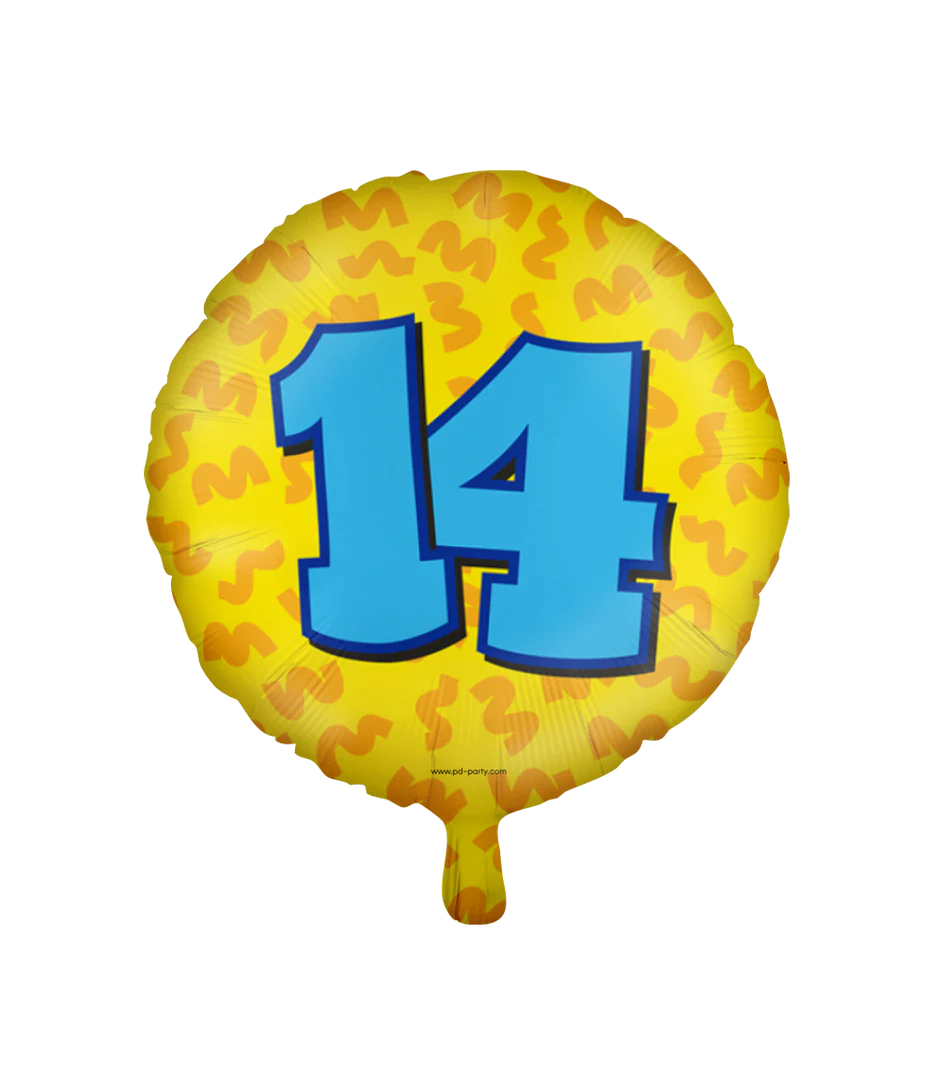 Helium Ballon 14 Jaar Gekleurd