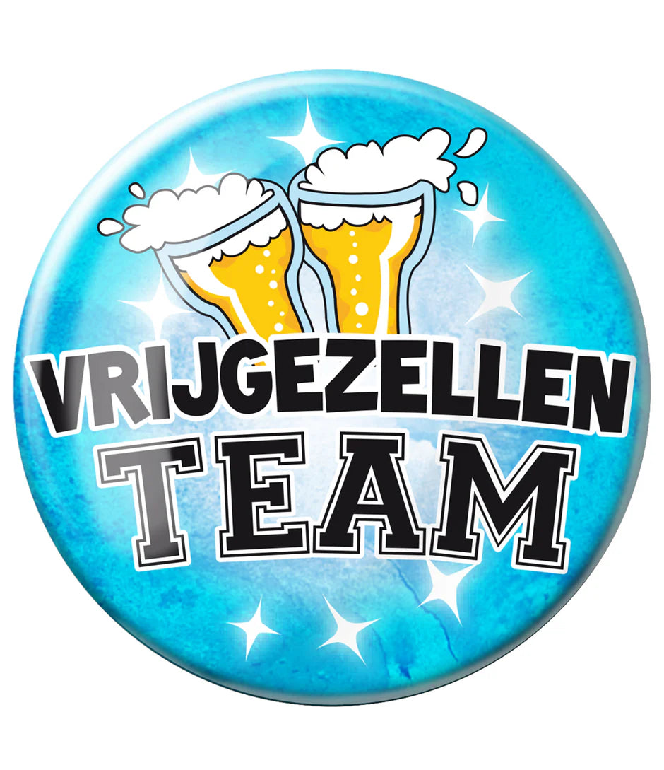 Button XL Vrijgezellen Team Man