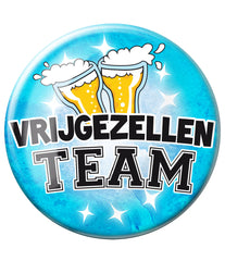 Button XL Vrijgezellen Team Man