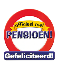 Deurbord Officieel met Pensioen