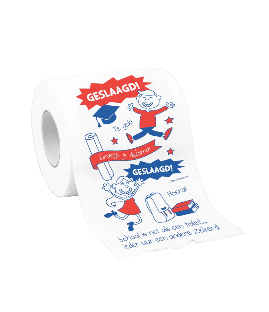 Toiletpapier Geslaagd School