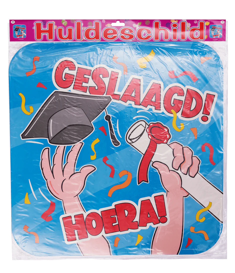 Geslaagd Deurbord Cartoon