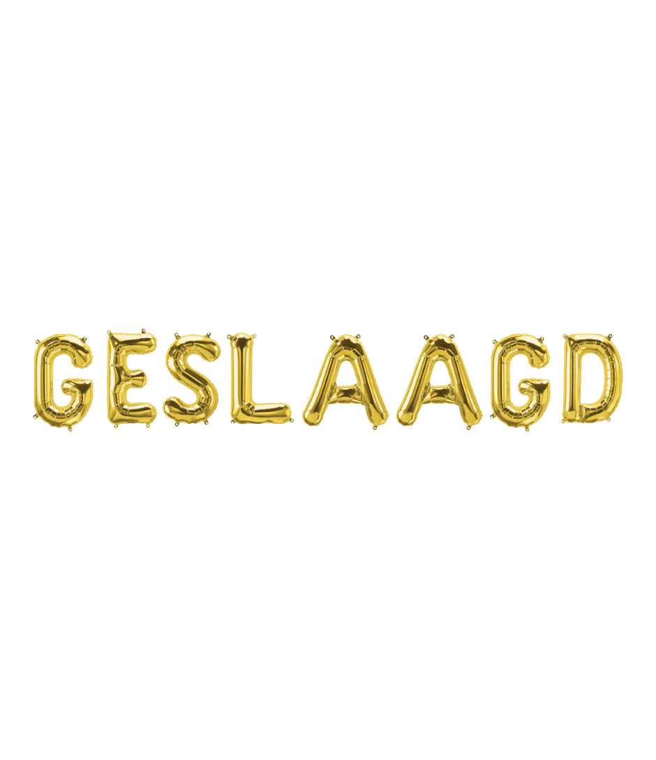 Gouden Ballonnen Set Geslaagd