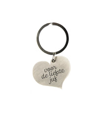 Sleutelhanger Liefste Juf 10cm