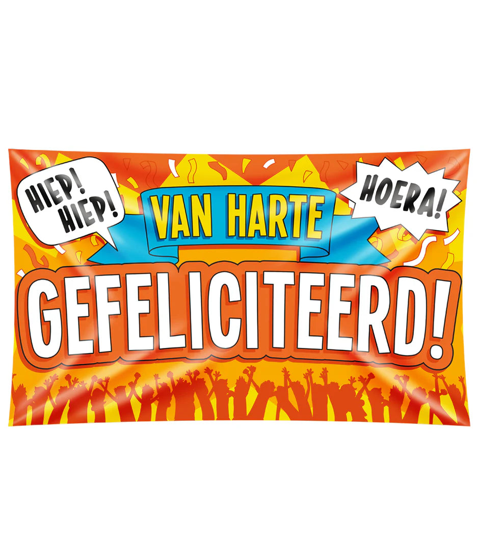 Verjaardag Gevelvlag Van Harte Gefeliciteerd